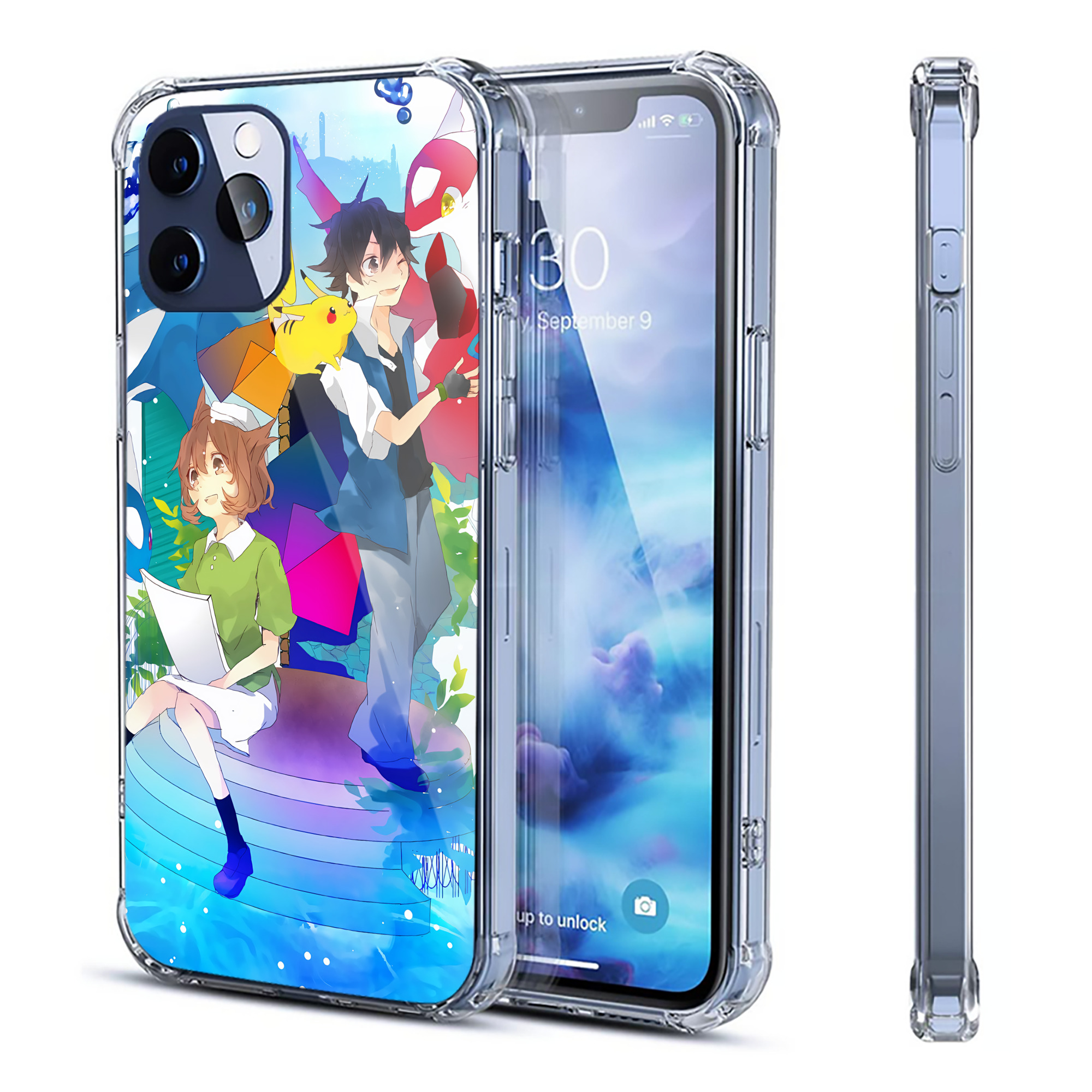 （画像用） ポケットモンスター Pokémon 【iPhone 12シリーズ対応】透明スマホケース（クリアソフトケース）